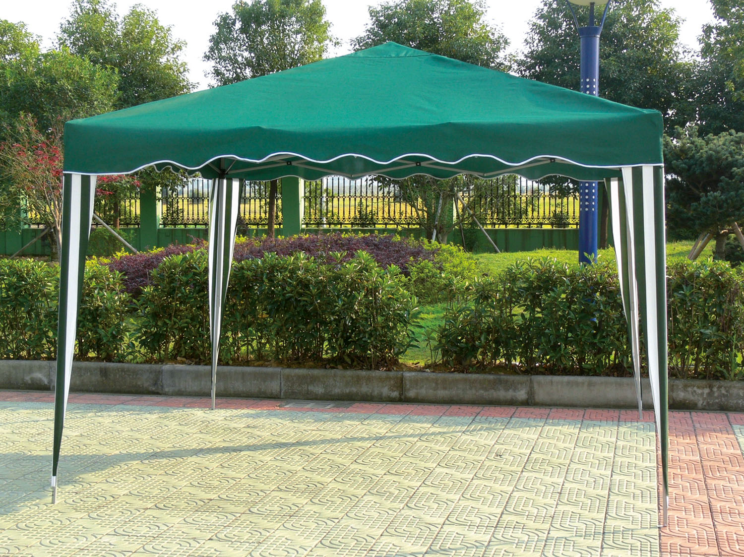 CENADOR JARDIN NATUUR METAL VERDE/BLANCO 3X3 MT NT71060