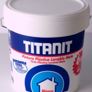 PINTURA PLASTICA TITAN MATE INTERIOR TITANIT BLANCO 029190004 4 LT