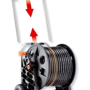 CARRO PORTAMANGUERA CLABER SUELO CON MANGUERA ACCESORIOS 25MT D886800