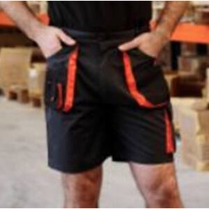 BERMUDA ALGODON POLIESTER TOP RANGE GRIS / NARANJA TALLA L J