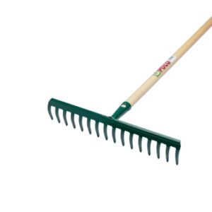 RASTRILLO JARDIN 16 PUAS 40 CM,CON MANGO DE 130 CM