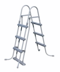 ESCALERA PISCINA BESTWAY PELDAÑO PLASTICO TUBO GALVANIZADO 107 CM 58044