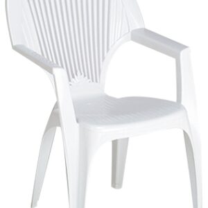 SILLON JARDIN GARDEN LIFE FIJO APILABLE RESPALDO ALTO RESINA BLANCO 8301