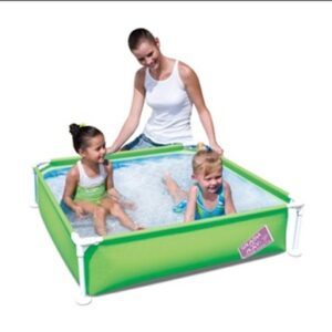 PISCINA PARED PVC BESTWAY INFANTIL CUADRADA 365LT MY FIRST FR PVC VERDE 122X122X