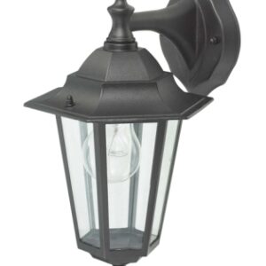 APLIQUE ILUMINACION EXTERIOR DESCENDENTE SIMON BRICO E27 60W NEGRO ILLUX1102Z ME