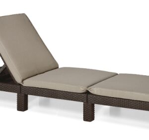 TUMBONA JARDIN CURVER DAYTONA RESINA MARRON 195X65X22CM 209434