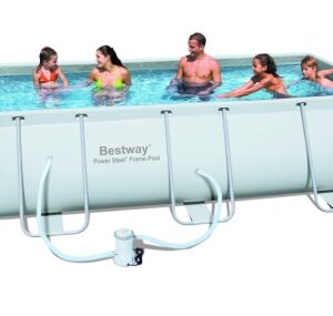 PISCINA PARED PVC BESTWAY DEPURADORA CARTUCHO RECTANGULAR 6478LT ESCALERA POWER